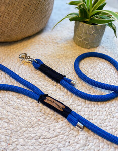 Handmade Dog Leash Nylon Cord | Royal Blue