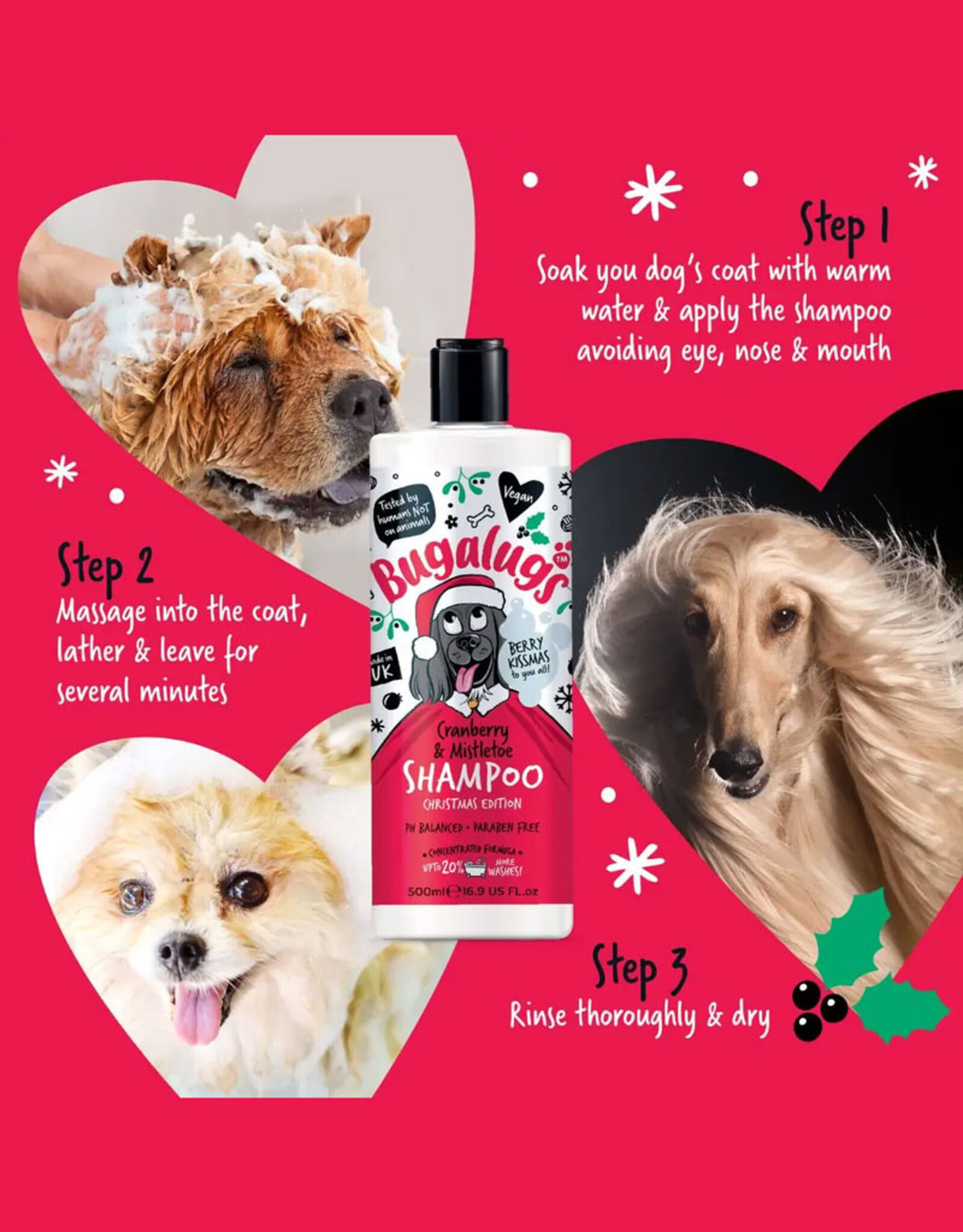 Bugalugs Bugalugs | Christmas Shampoo | Cranberry & Mistletoe