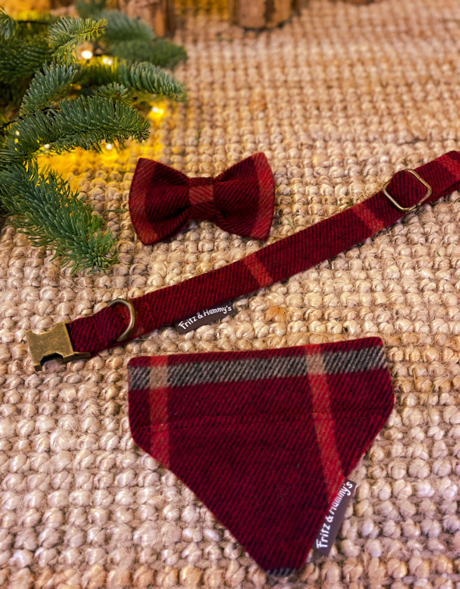 Slip-On Bandana | Crimson Tartan (last small)