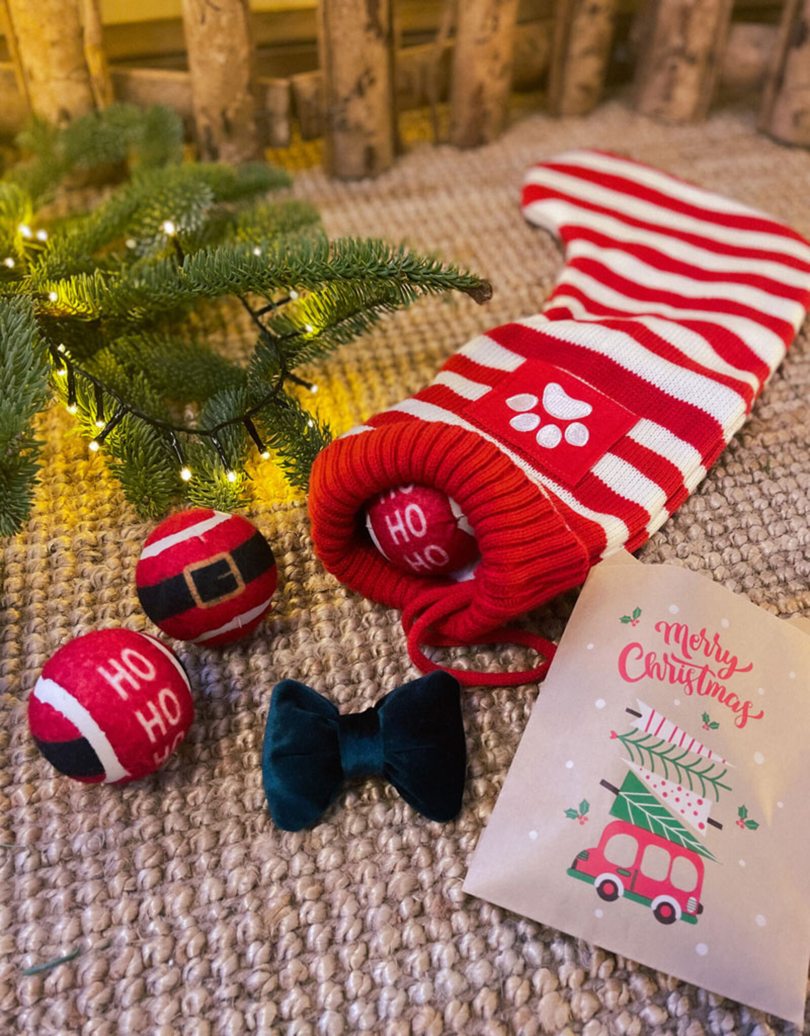 Merry Mutts Stocking | filled with gifts