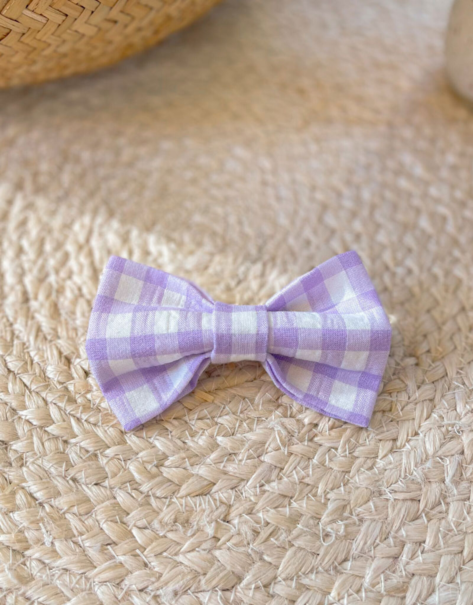Strikje Lavender Breeze | Lila Vichy Ruitje (laatste mini/S)
