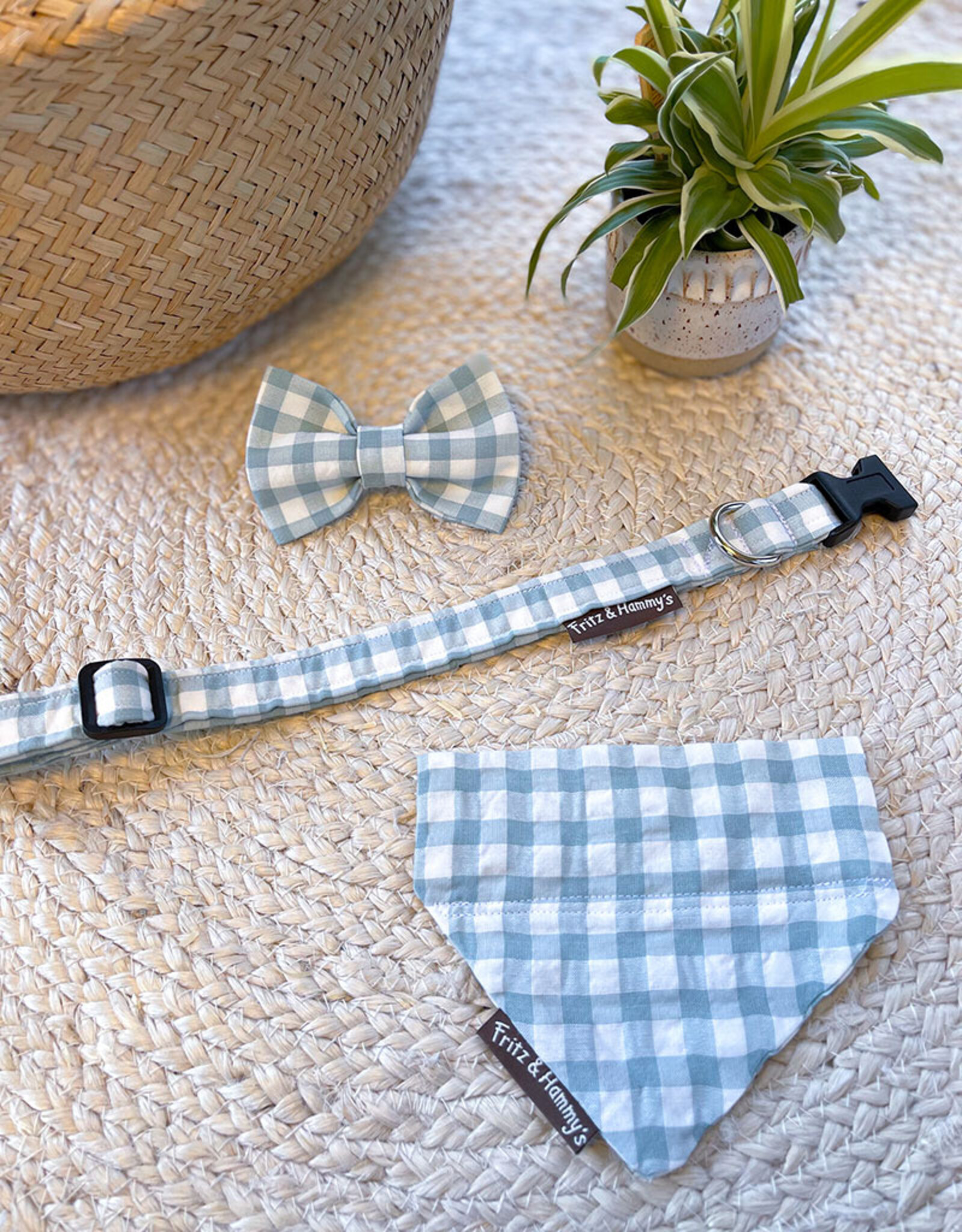 Bow Tie Eucalyptus Mist | Eucalyptus green check (last mini)