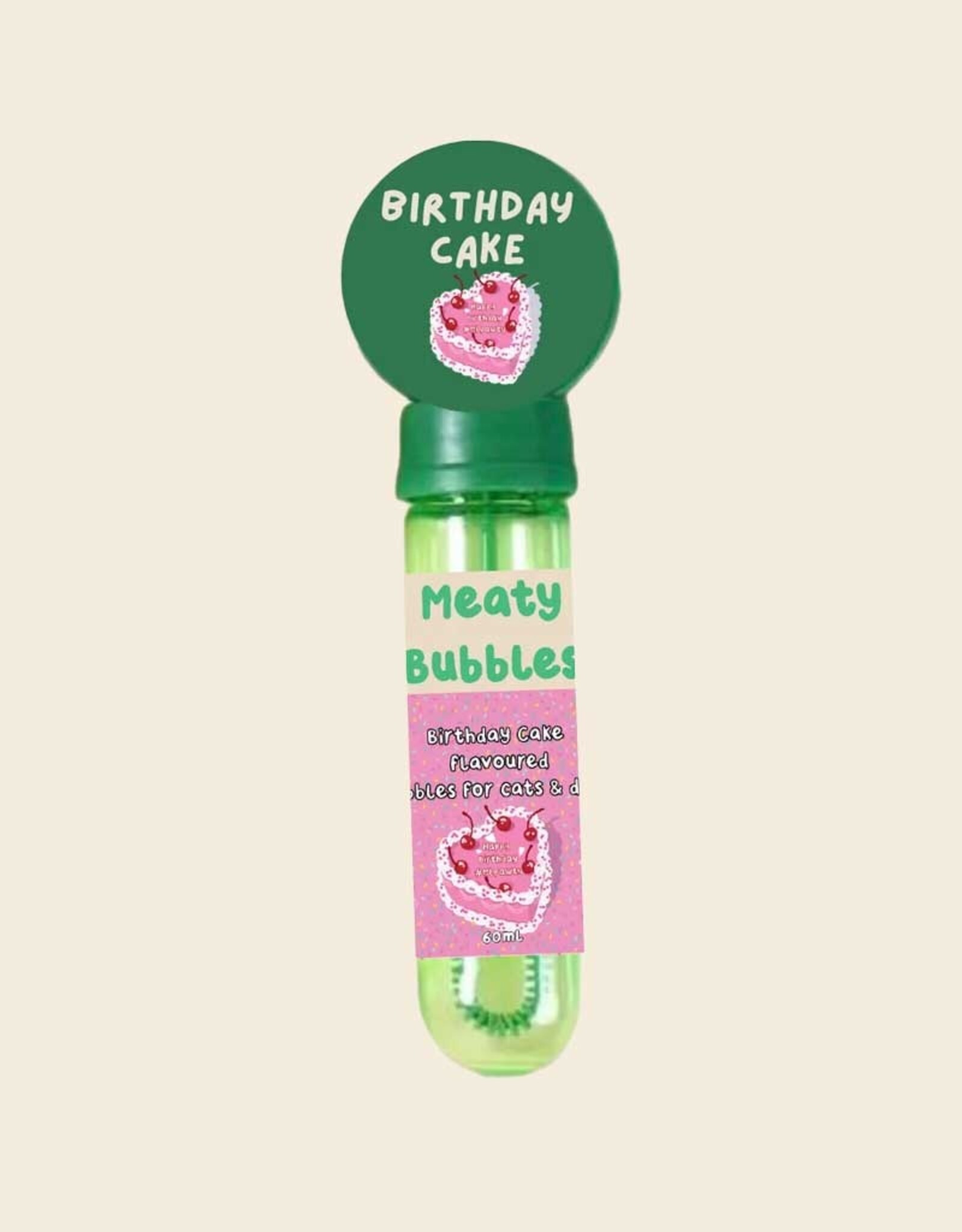 Meaty Bubbles Bellenblaas voor Honden | BIRTHDAY CAKE  (60ml)