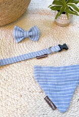 Halsband Azure Breeze | Blauw met wit streepje