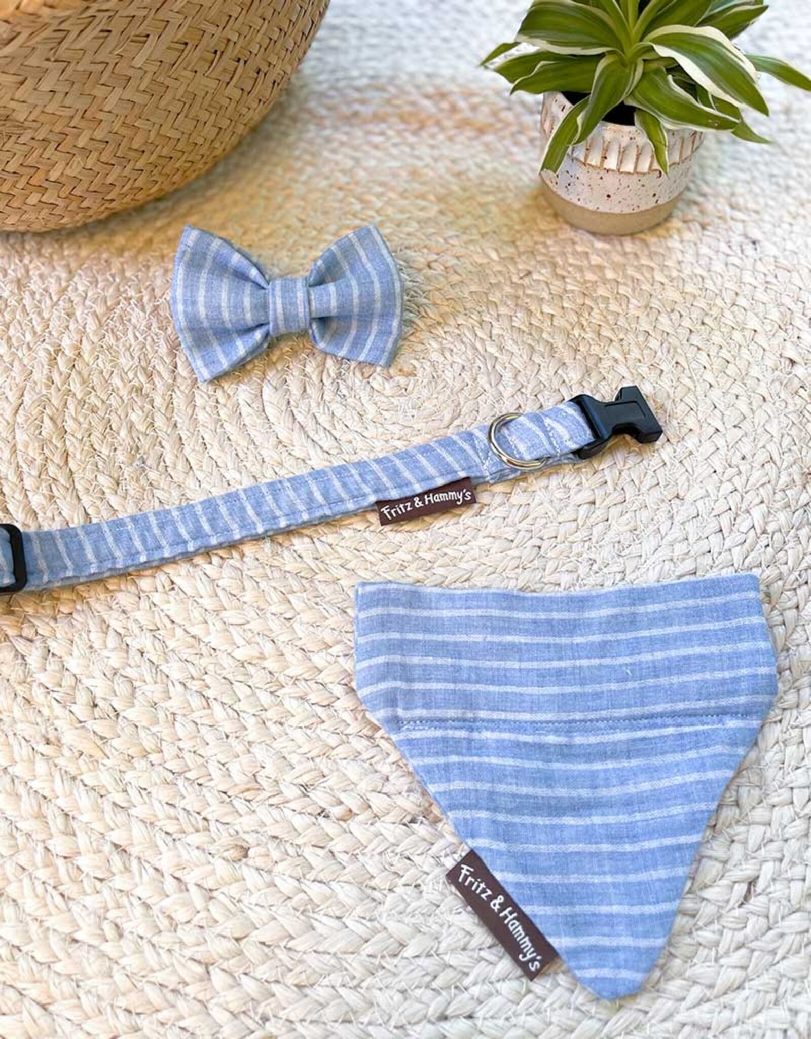 Slip-On Bandana Azure Breeze | Blue White Stripes
