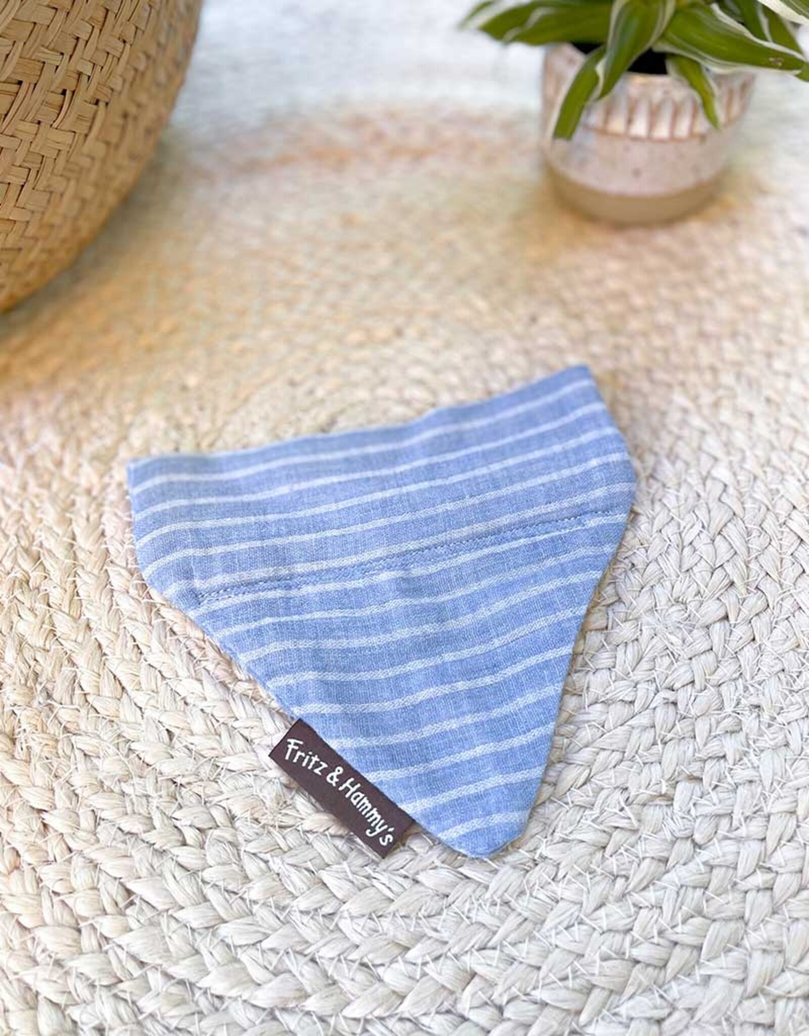 Slip-On Bandana Azure Breeze | Blue White Stripes