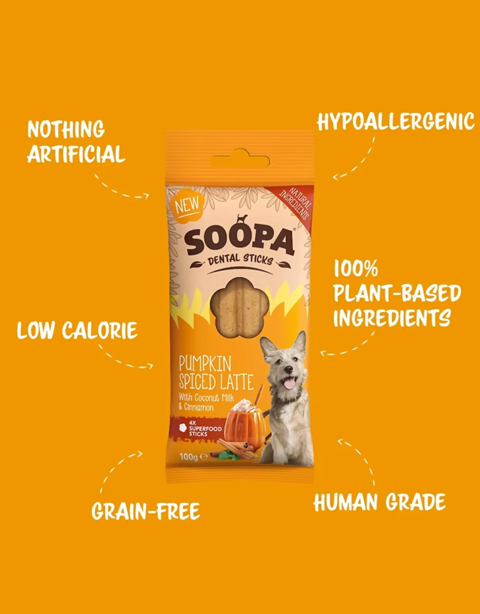 Soopa Soopa | Natuurlijke Dental Stick | Pumpkin Spiced Latte