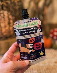 Meaty Licks Pindakaas Pouch voor Honden | Pompoen smaak