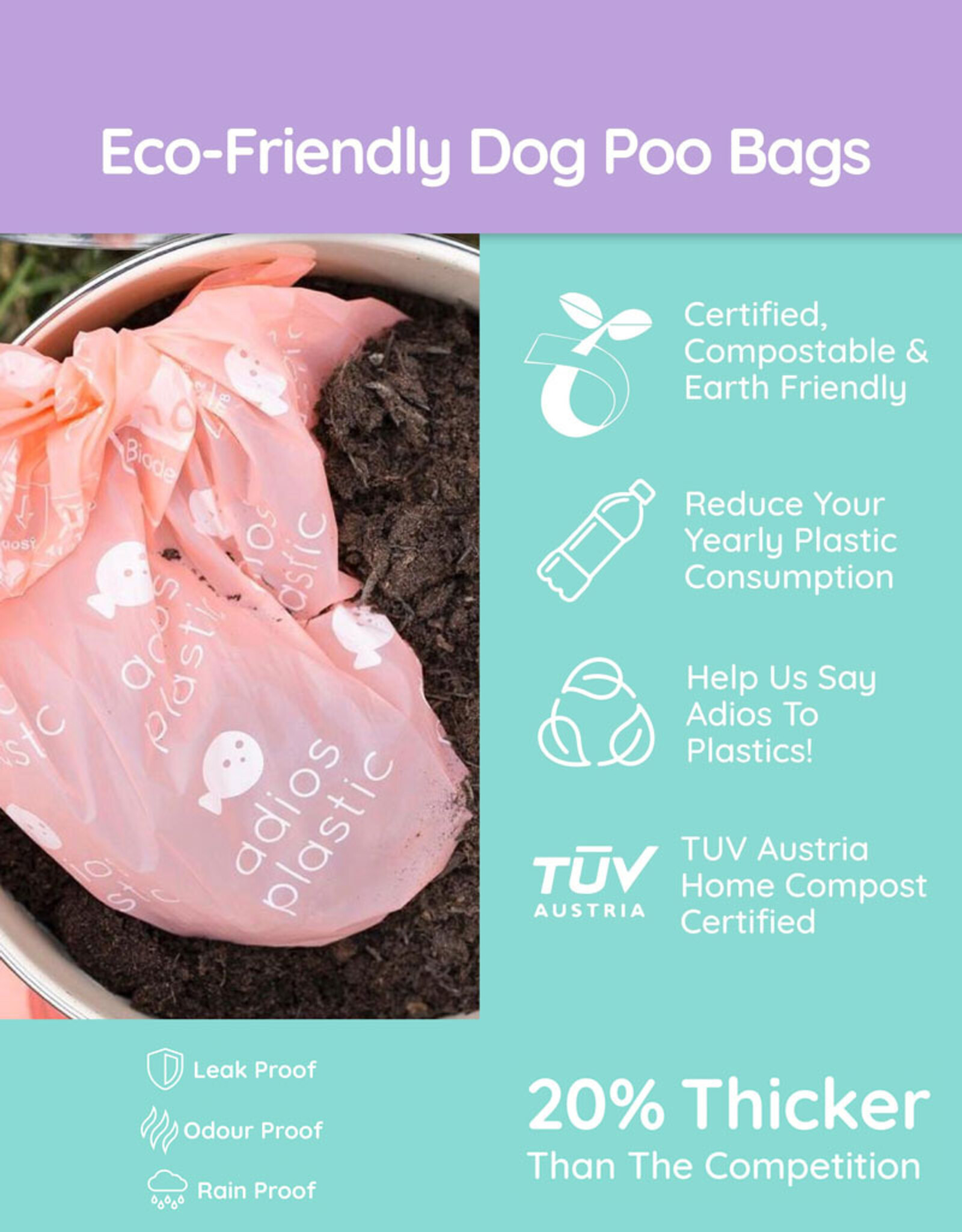 Adios Plastic | Compostable Poop Bags | Autumn
