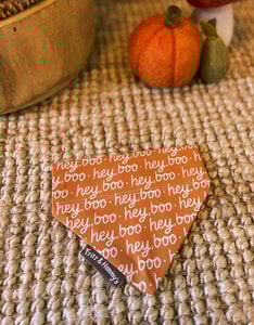 Slip-On Bandana  Hey Boo | Halloweenprint Oranje