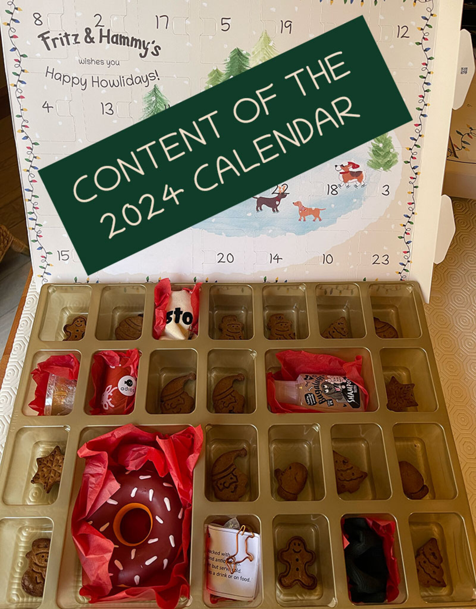 Advent Calendar for Dogs | Christmas Cookies & 7 gifts