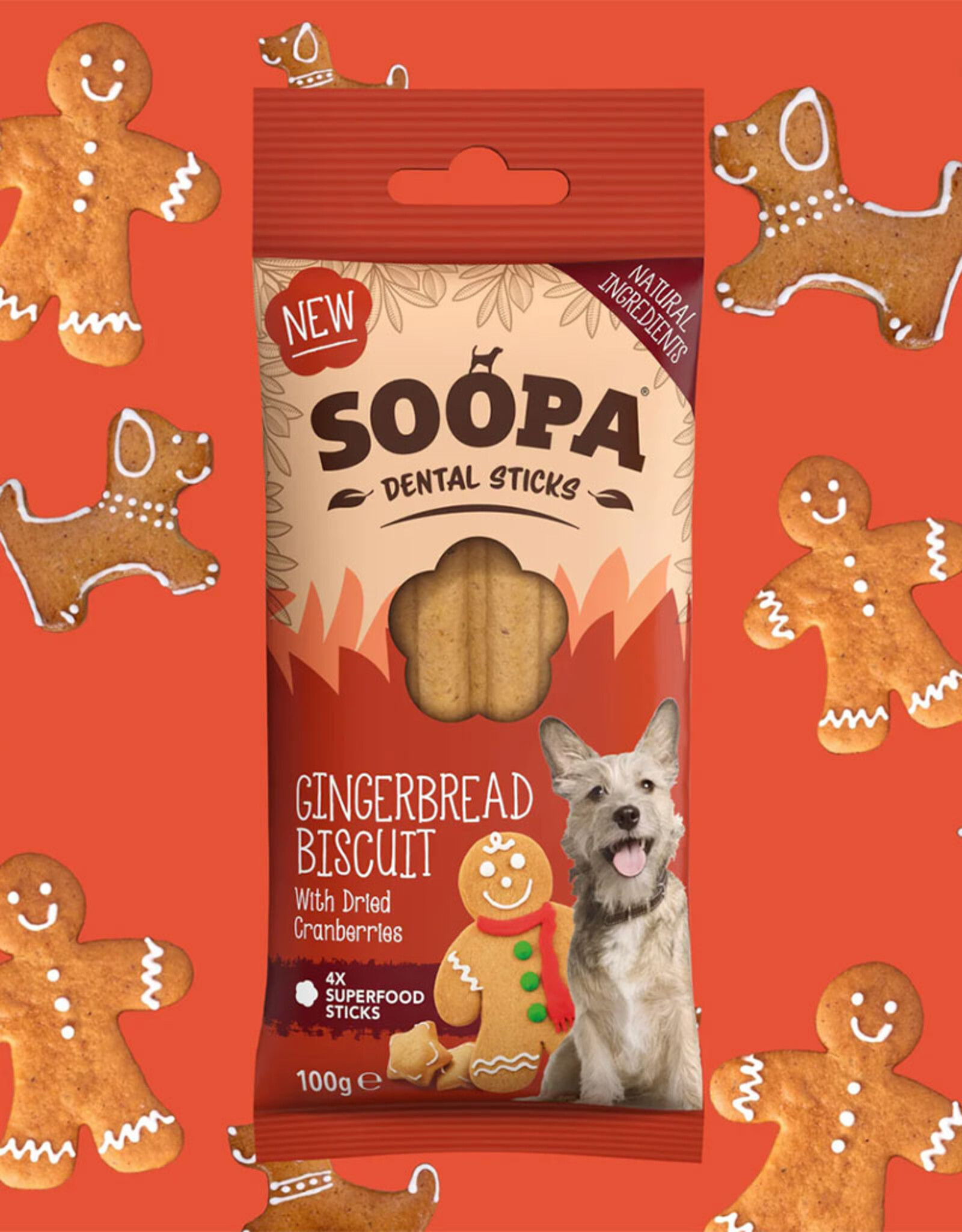 Soopa Soopa | Natuurlijke Dental Stick | Gingerbread Biscuits
