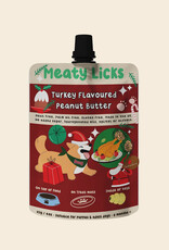 Meaty Licks Kerst Pindakaas Pouch voor Honden | Kalkoen