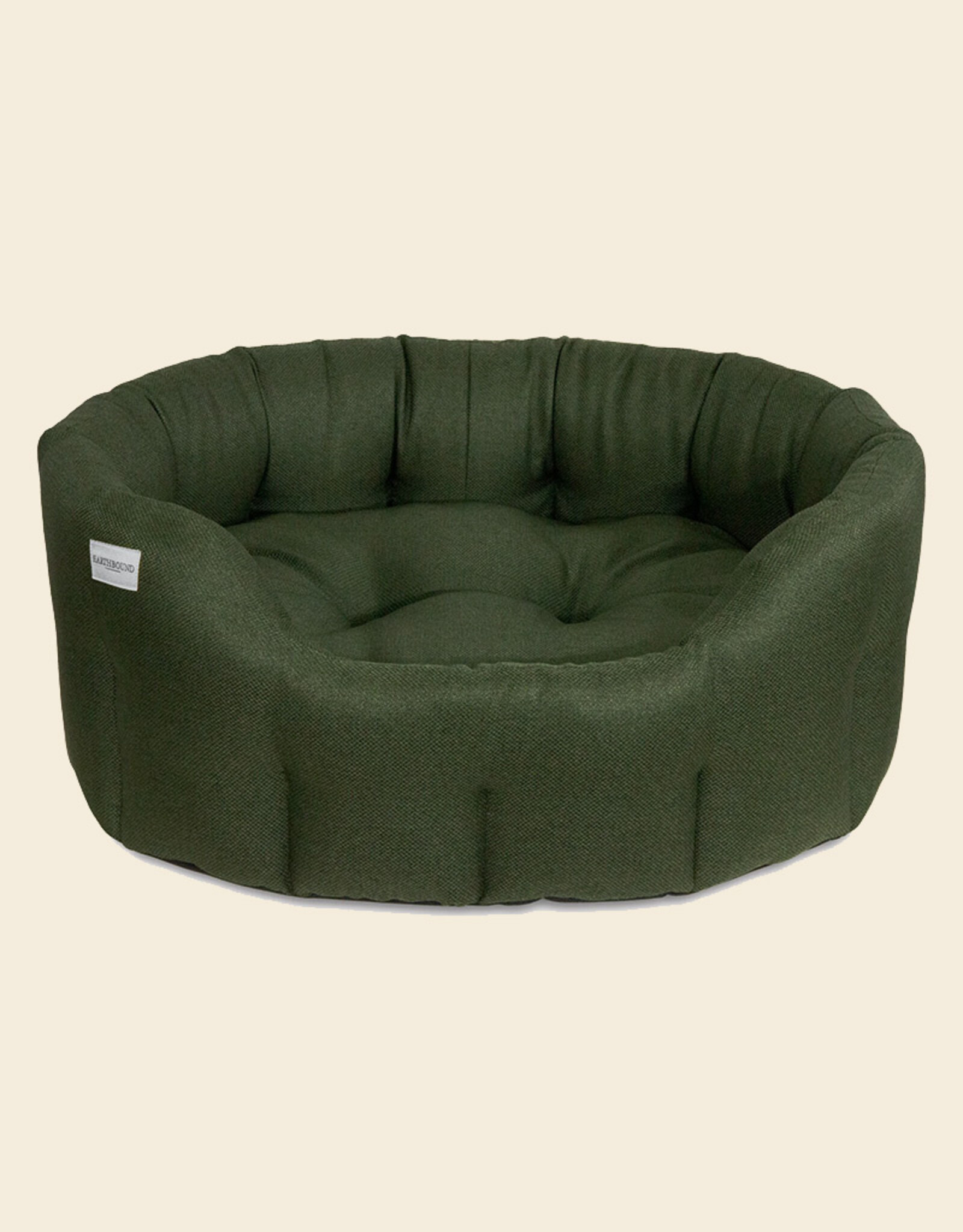 Earthbound Round Morland Dog Bed | Dark Green