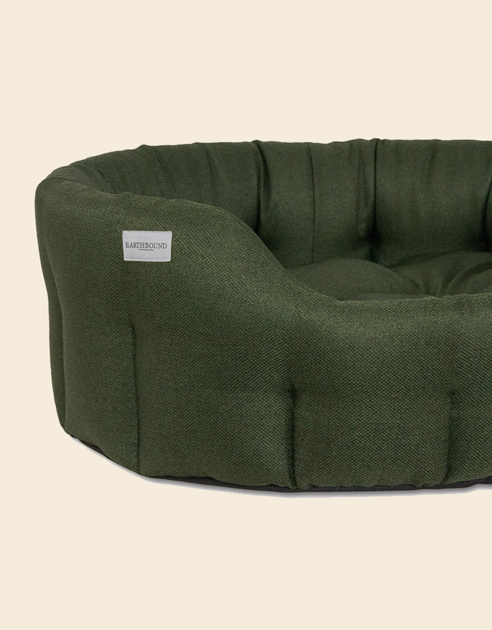 Earthbound Round Morland Dog Bed | Dark Green