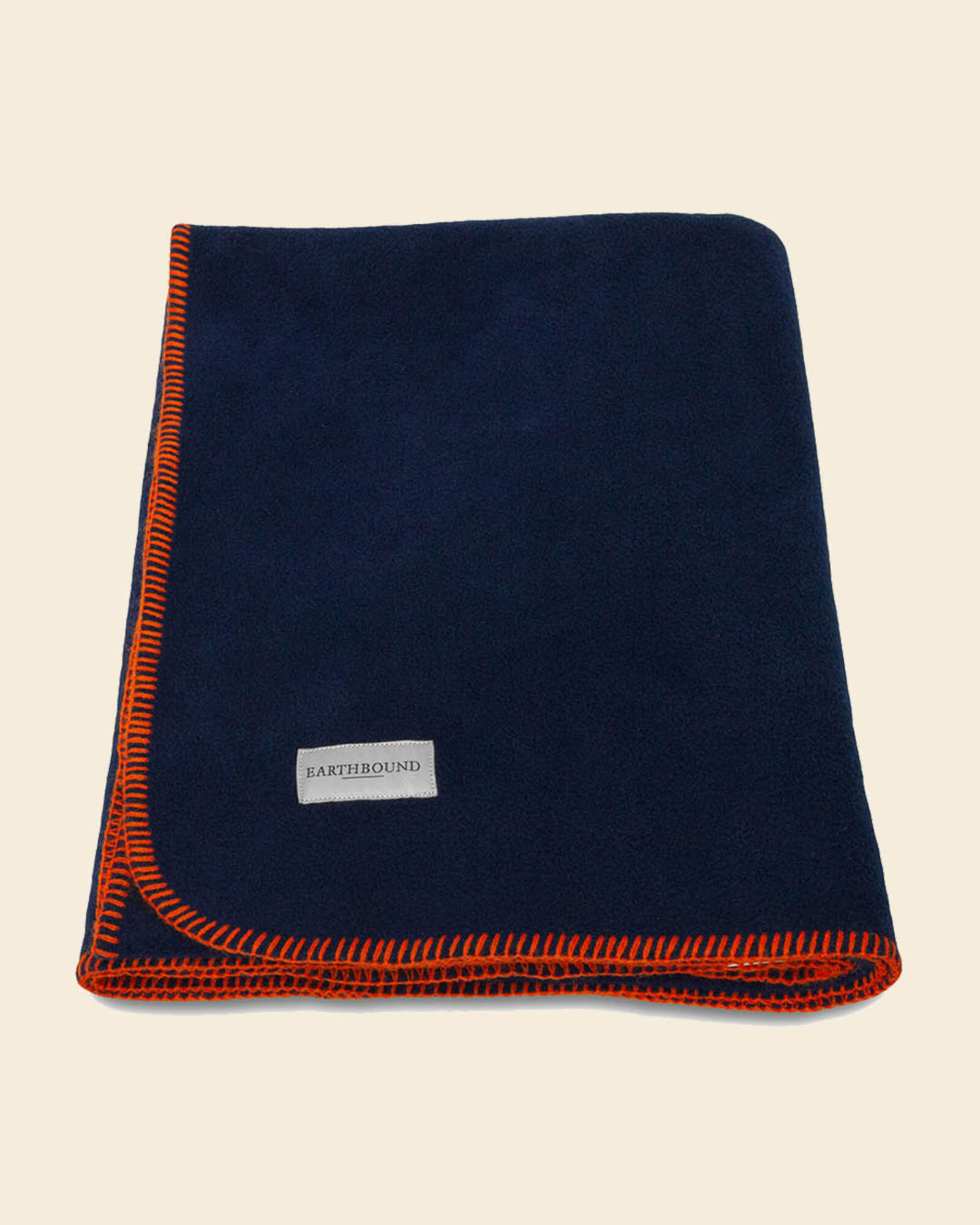 Earthbound Stitched Fleece Blanket for Dogs | Navy Blue
