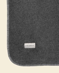 Earthbound Stitched Fleece Blanket | Charcoal Grey
