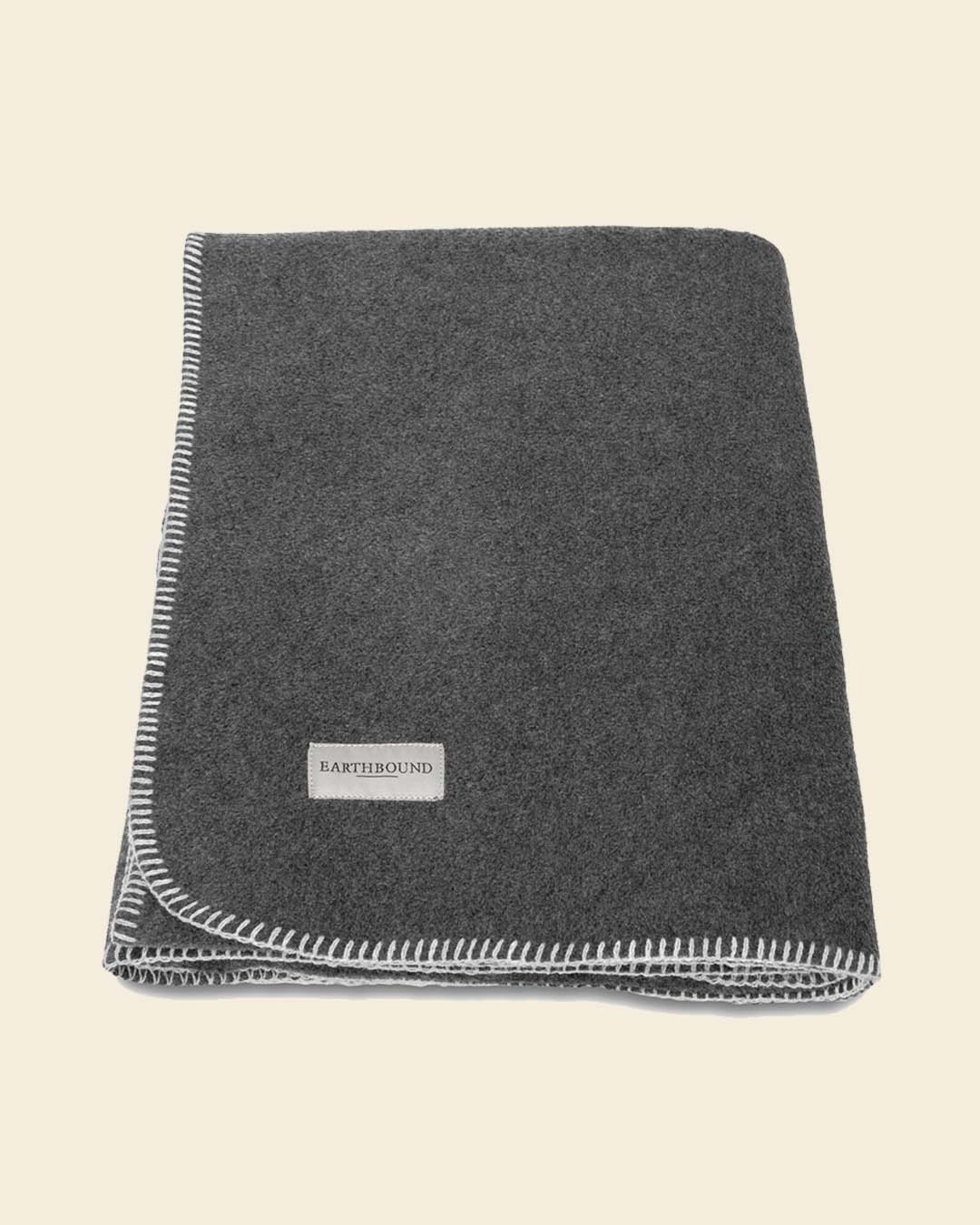Earthbound Stitched Fleece Blanket for Dogs | Charcoal Grey