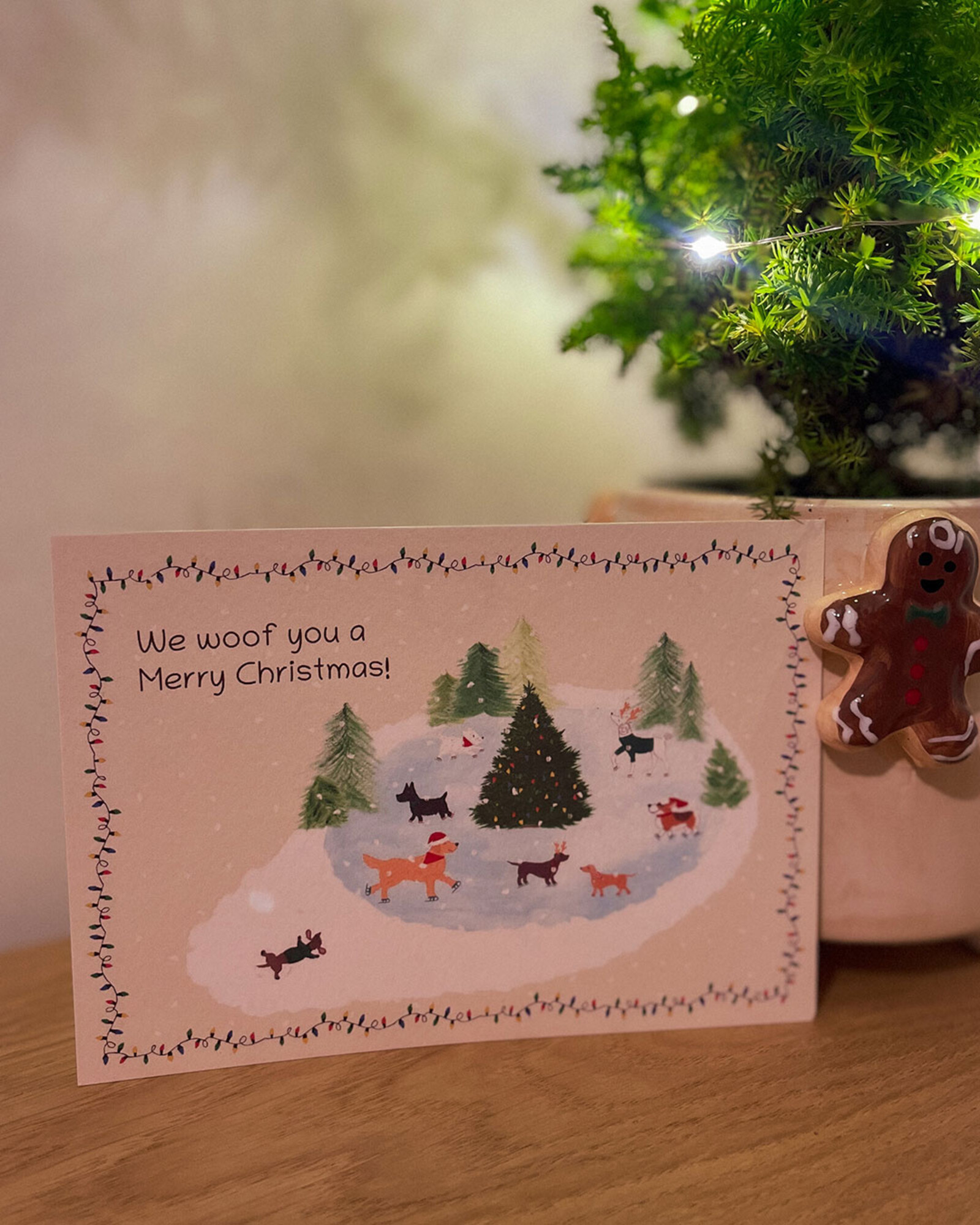 Kerstkaartje | Merry Christmas | Schaatsbaan