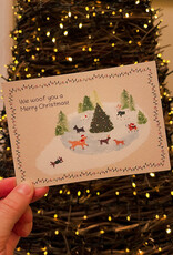 Christmas Card | Merry Christmas  | Ice Skating Dogs