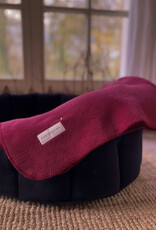 Earthbound Stitched Fleece Blanket for Dogs | Burgundy Red