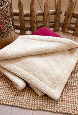 Earthbound Sherpa Fleece Blanket for Dogs | Burgundy Red