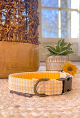 Halsband | Buttercup Check | gele vichy ruit  (laatste S)