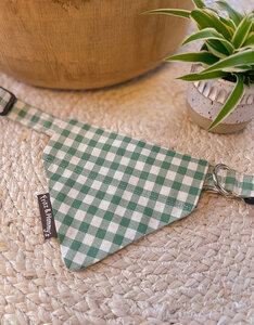 Slip-On Bandana  | Prairie Check | groene vichy ruit