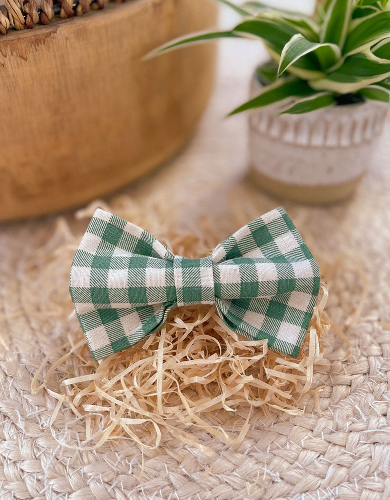 Dog Bow Tie | Prairie Green Check
