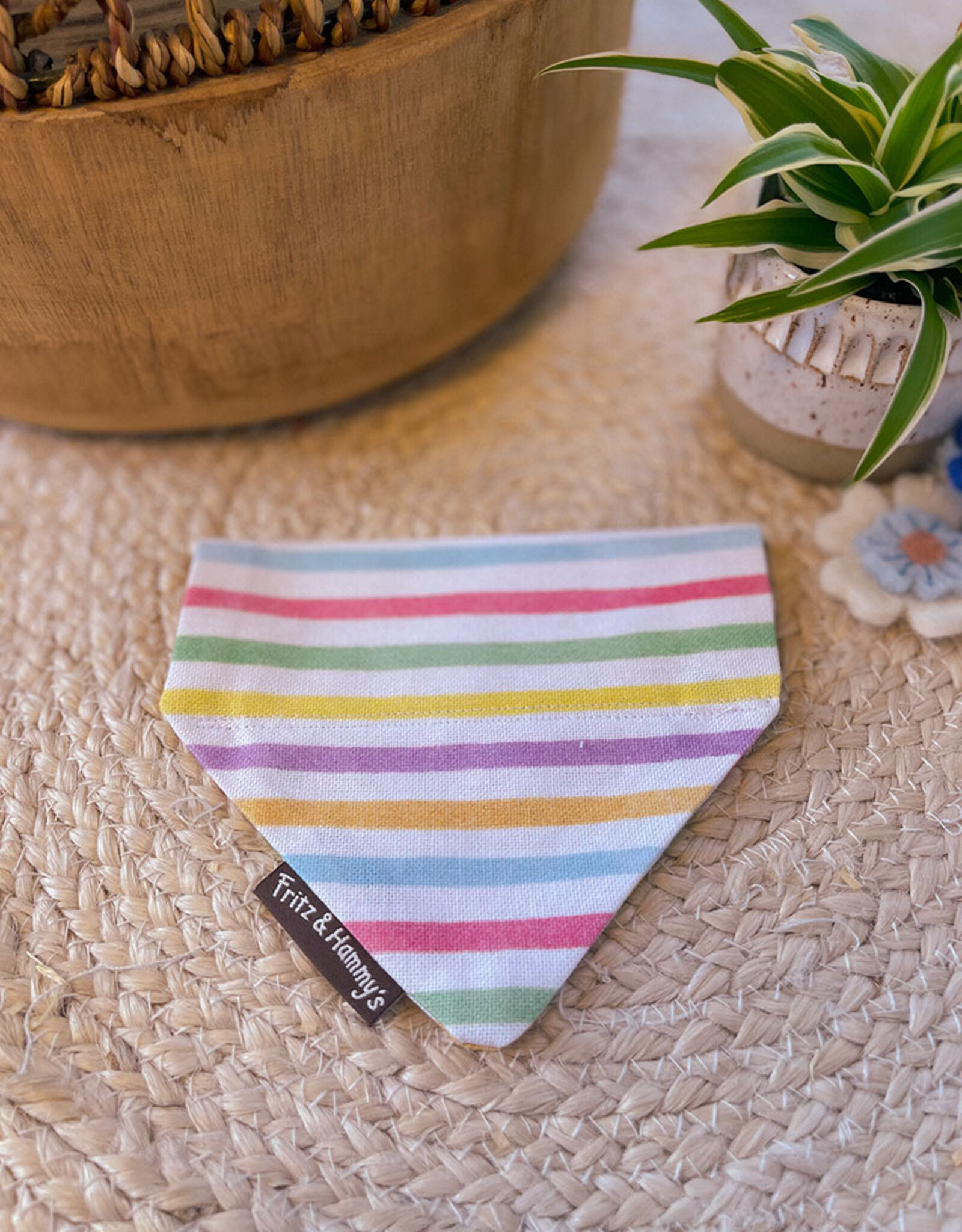 Slip-On Bandana  | Pastel Rainbow