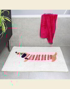 Tufted cotton bath mat | Sausage Dog
