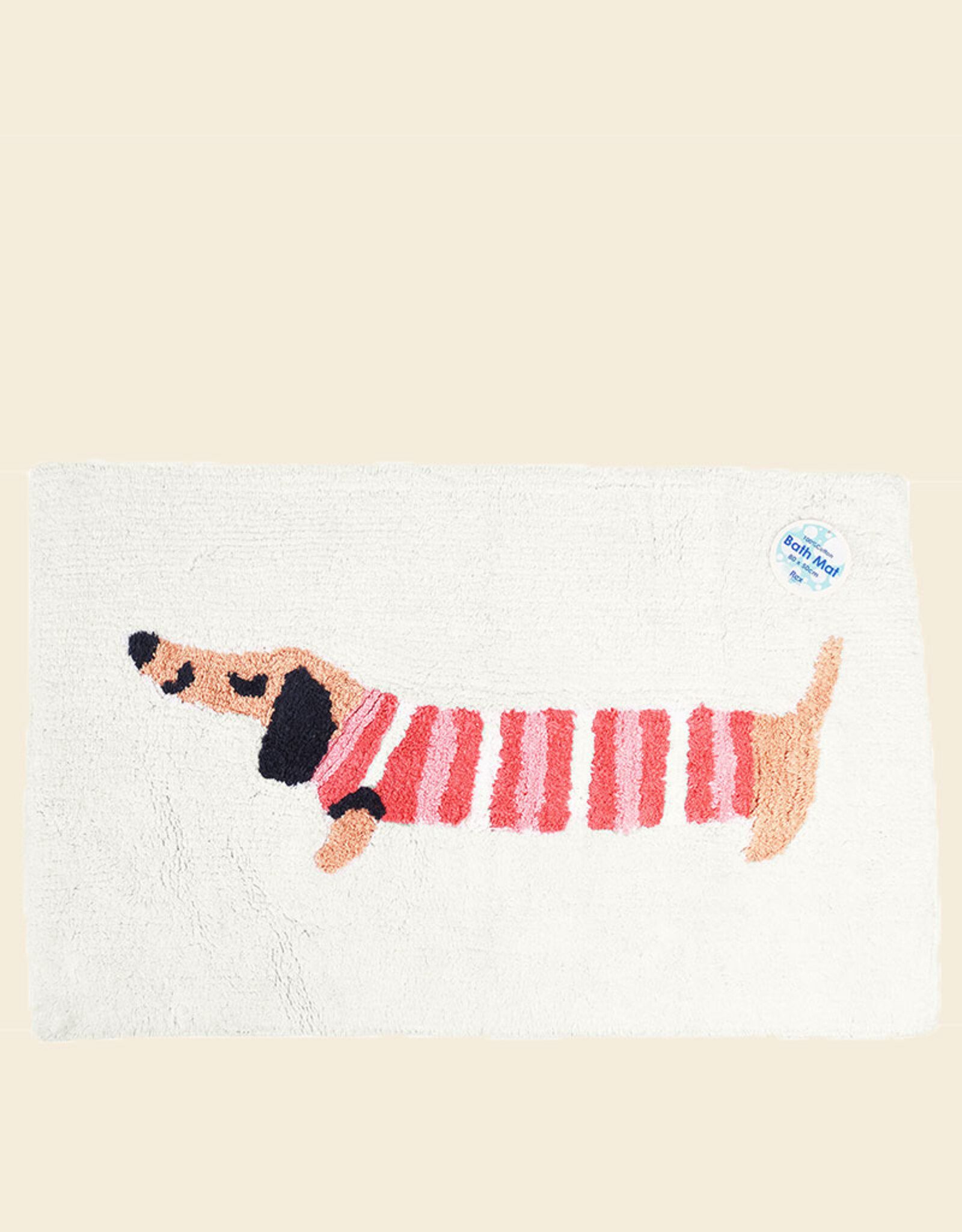 Tufted cotton bath mat | Sausage Dog