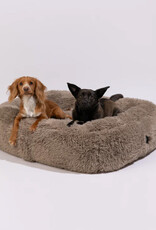 Pillow Villa Hondenmand | Pebble FLOKATI | Bruin