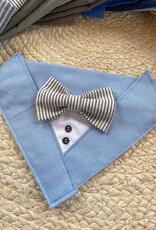 Dog Tuxedo with bow tie | Slip-on Bandana | Choose your own collors