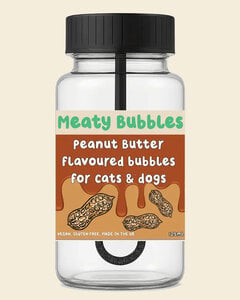 Meaty Licks Bubble Blower for Dogs | PEANUT BUTTER (120ml)
