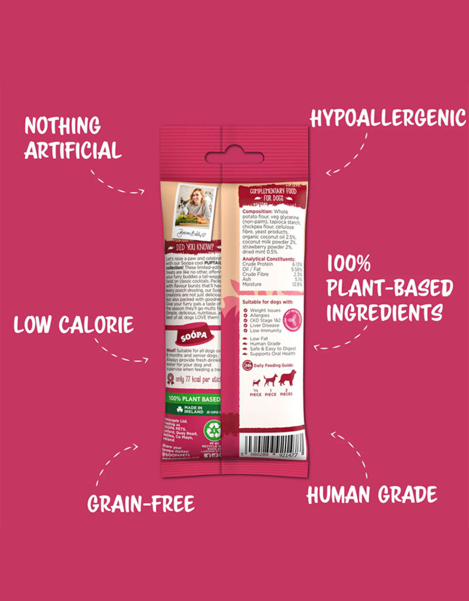Soopa Soopa | Natural Dental Stick | Strawberry Dog-Quiri