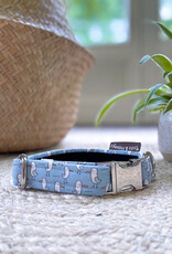 Dog Collar | Salty Paws Seagulls | seagull print blue