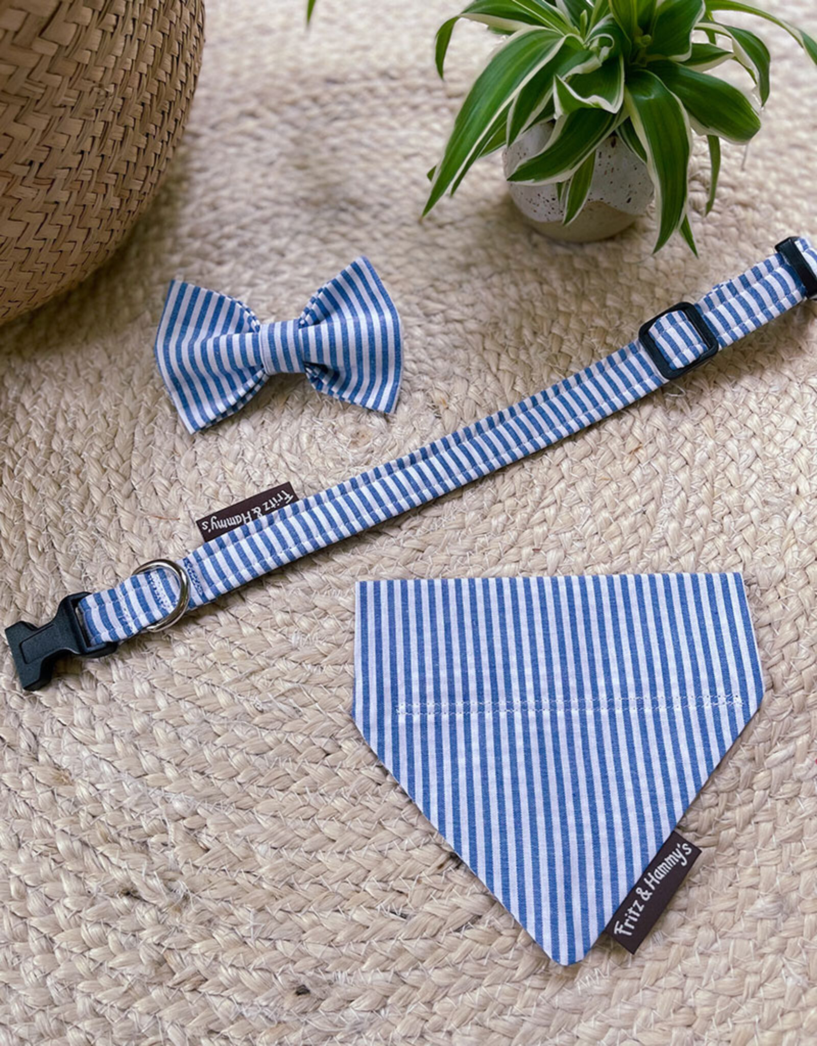 Slip-On Bandana  | Capri Blue Stripe | blauw met wit streepje