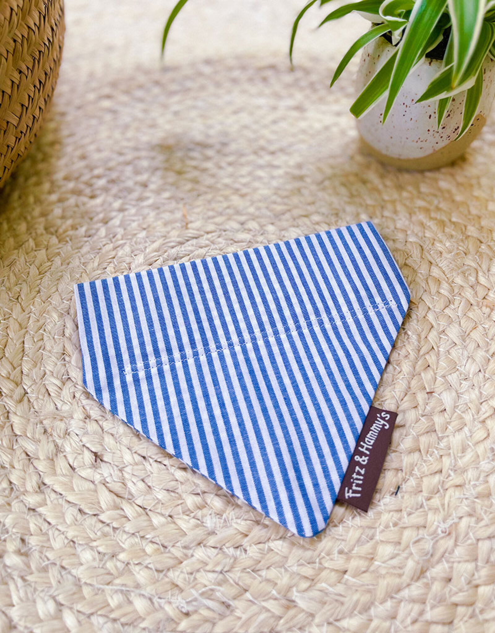 Slip-On Bandana  | Capri Blue Stripe