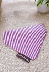 Slip-On Bandana  | Cherry Pink Stripe | roze met wit streepje