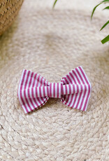 Dog Bow Tie | Cherry Pink Stripe