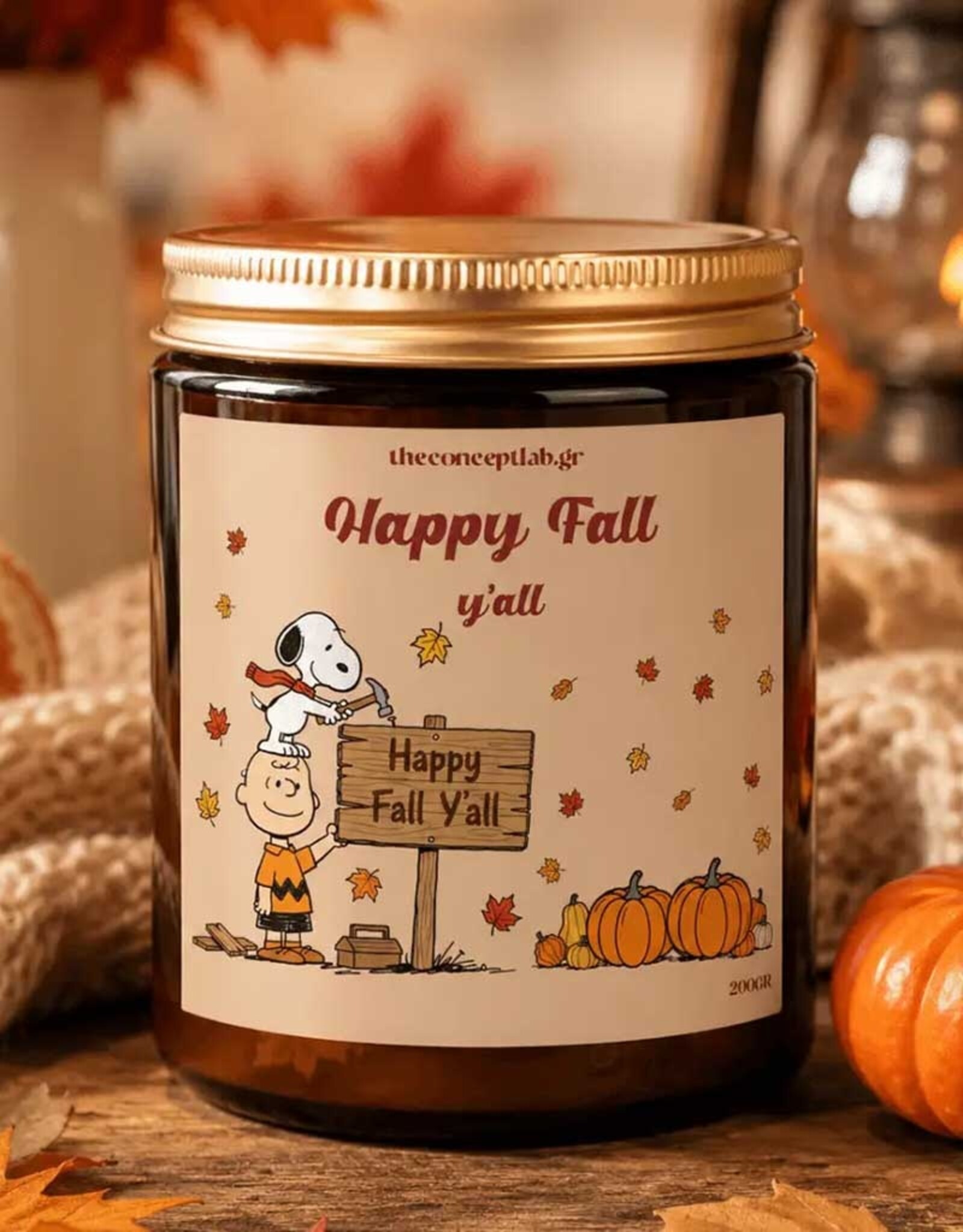 Snoopy Autumn Soy Candle | Fluffy Chestnut
