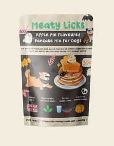Meaty Licks Halloween pancake mix for dogs | Apple pie