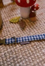 Halsband | Blueberry Muffin | blauw wollen ruitje