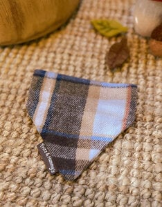 Slip-On Bandana  |  Café Latte | wollen ruit
