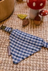 Slip-On Bandana  | Blueberry Muffin | blauw wollen ruitje