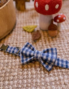 Bow Tie | Blueberry Muffin | blue wool check