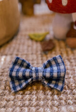 Dog Bow Tie | Blueberry Muffin | blue wool check