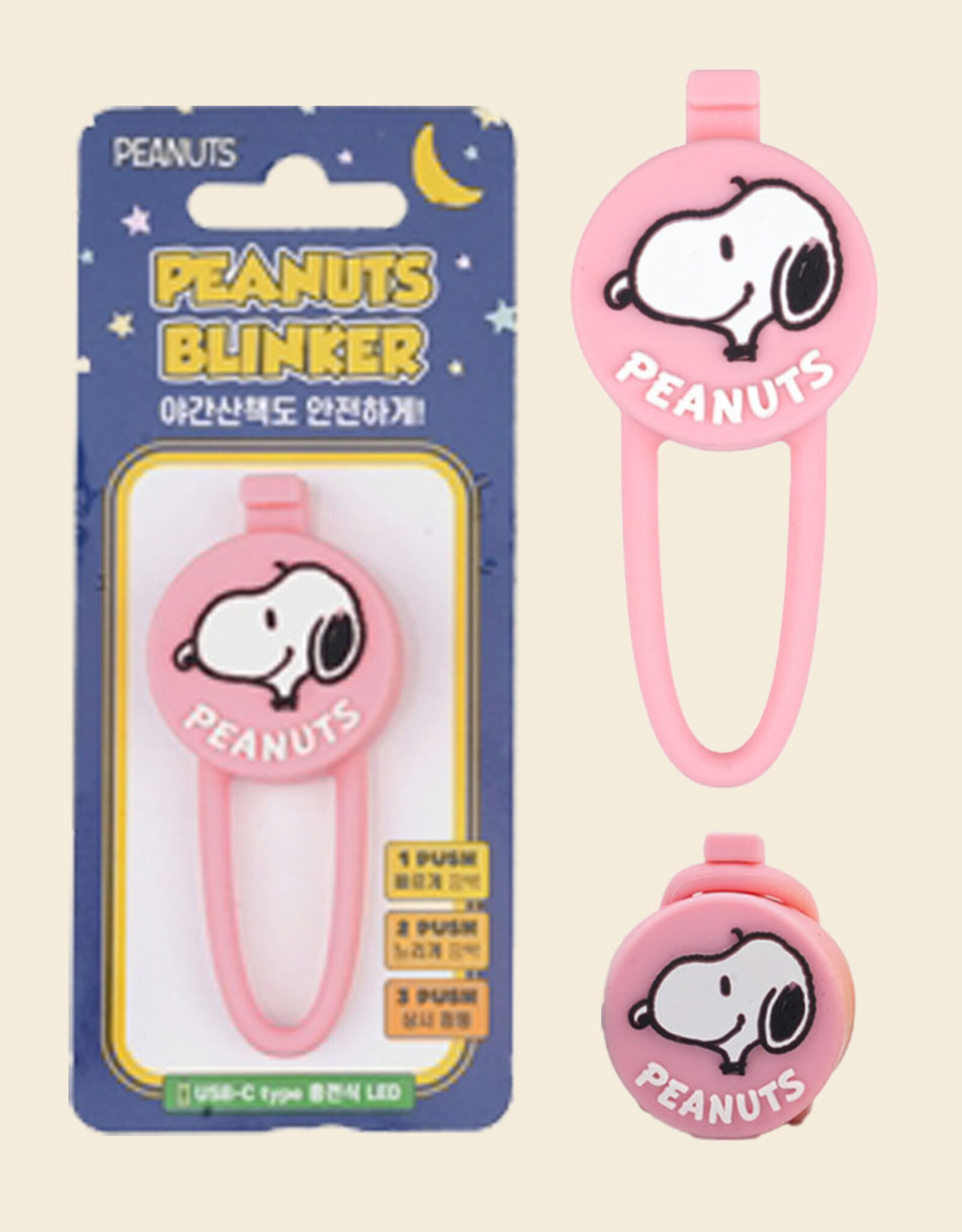 Veiligheidslichtje voor honden | Snoopy | roze