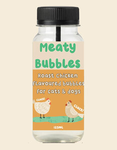 Meaty Bubbles Bubble Blower for Dogs | ROASTED CHICKEN (125ml)